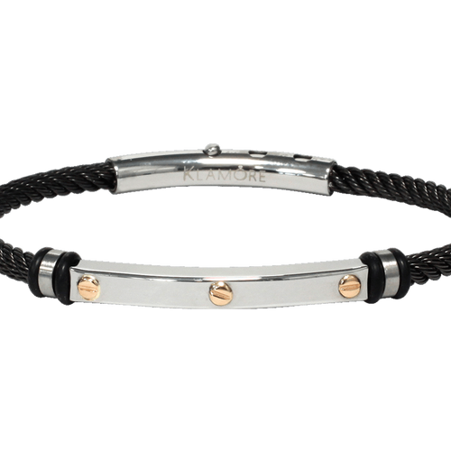 Brazalete Acero con detalle en 18K