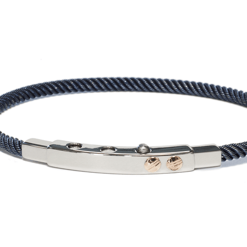 Brazalete Acero con detalle en 18K KLAMORE