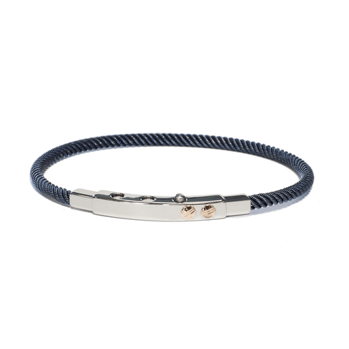 Brazalete Acero con detalle en 18K KLAMORE
