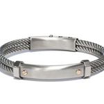 Brazalete Acero con detalle en 18K KLAMORE