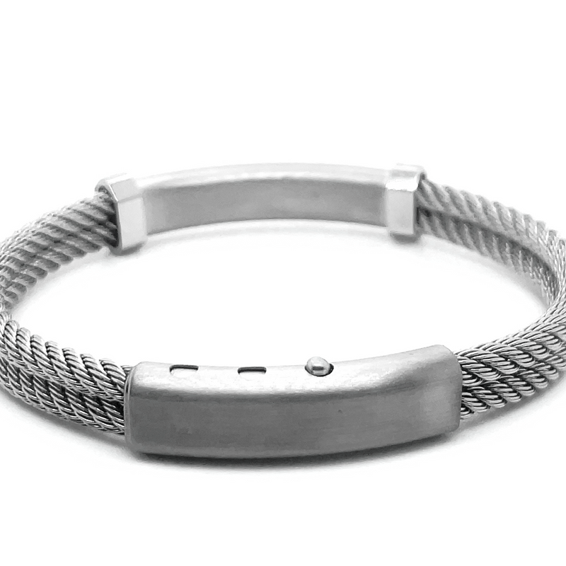 Brazalete Acero con detalle en 18K KLAMORE