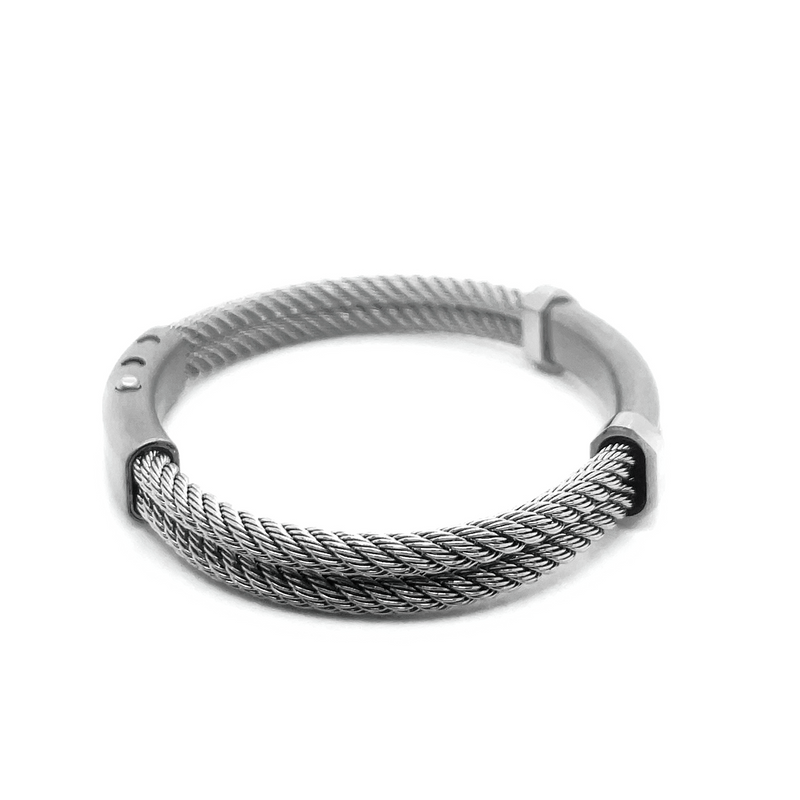 Brazalete Acero con detalle en 18K KLAMORE