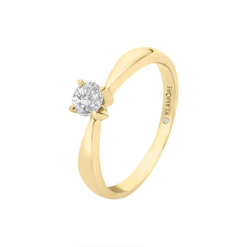 Anillo de compromiso Miloro 30 pts. Diamante natural. Klamore