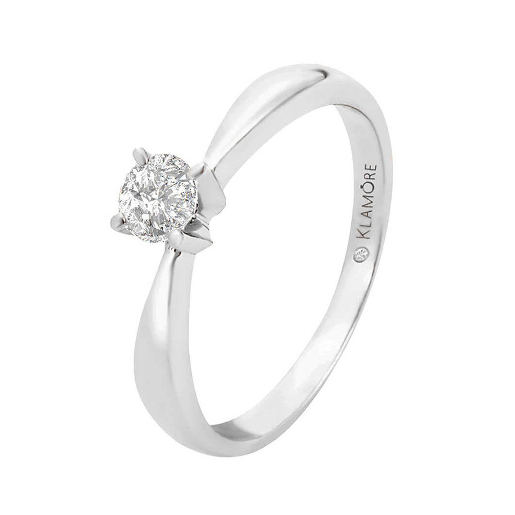 Anillo de compromiso Miloro 30 pts. Diamante natural. Klamore