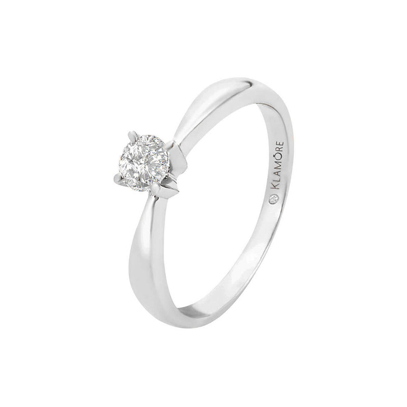Anillo de compromiso Miloro 30 pts. Diamante natural. Klamore