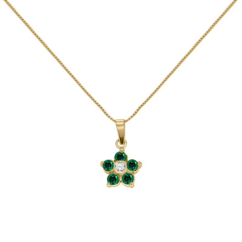 Dije con cadena Camelia Klamore