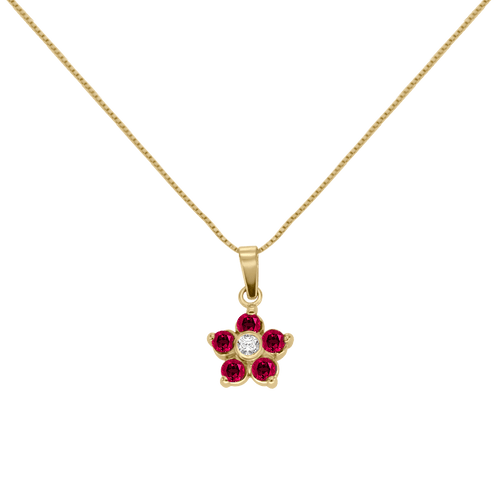 Dije con cadena Camelia Klamore