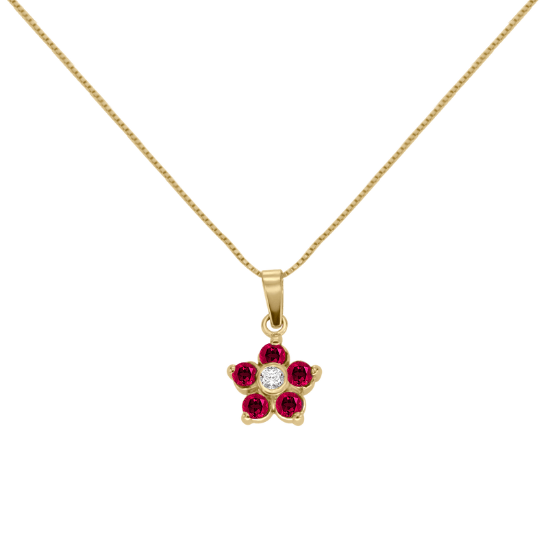 Dije con cadena Camelia Klamore
