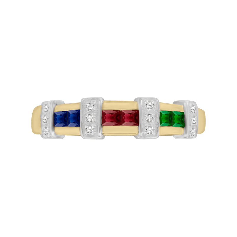 Anillo Lusiana 3 gemas Klamore