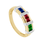 Anillo Lusiana 3 gemas Klamore