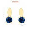 Aretes Sigrid con zafiro Klamore