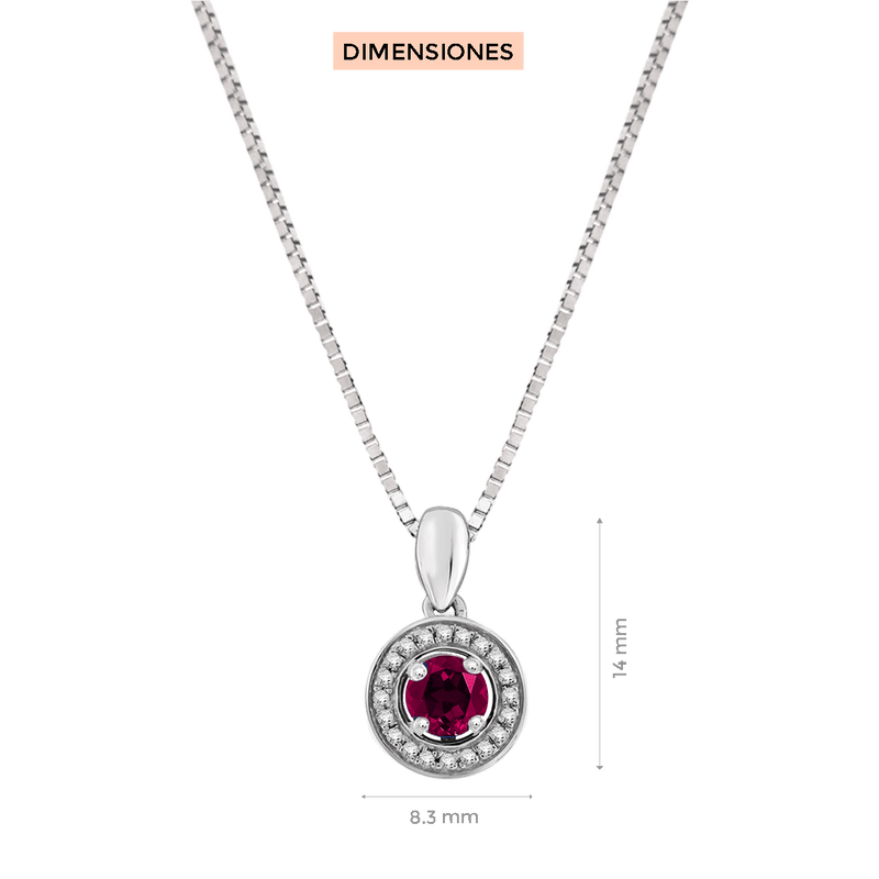 Dije con cadena Clara Rubí Klamore