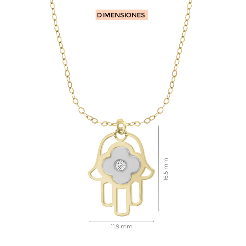 Dije con cadena Hamsa Klamore