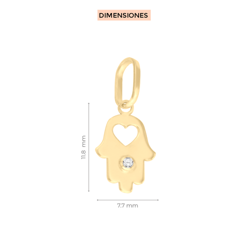 Dije Mano de Fatima y Corazón Klamore