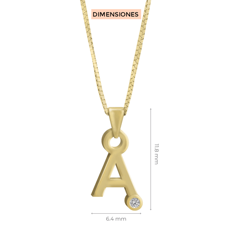 Dije con cadena Gardenia con diamante Klamore