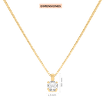 Dije con cadena Marissa  Diamante natural 50 puntos Klamore
