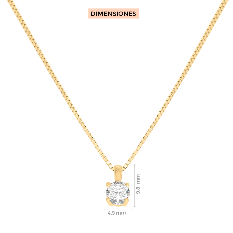 Dije con cadena Marissa  Diamante natural 50 puntos Klamore