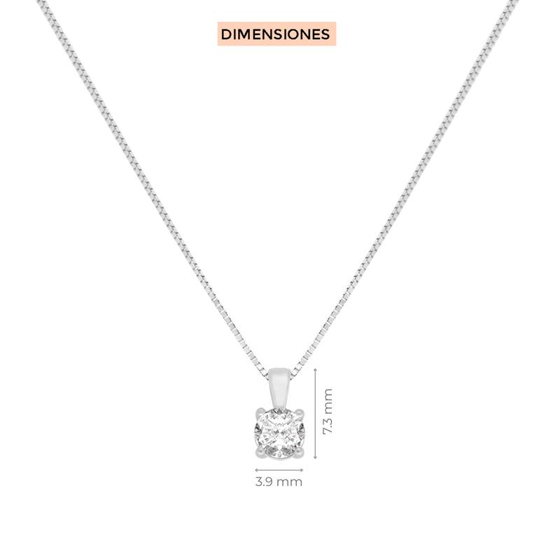 Dije con cadena Marissa Diamante natural 20 puntos Klamore