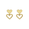 Aretes Doble Corazón
