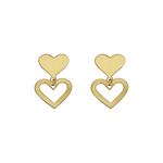Aretes Doble Corazón