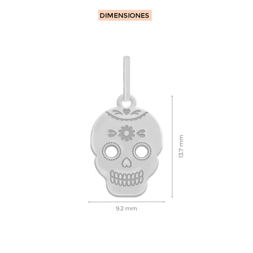 Dije Calavera, plata .925 Klamore