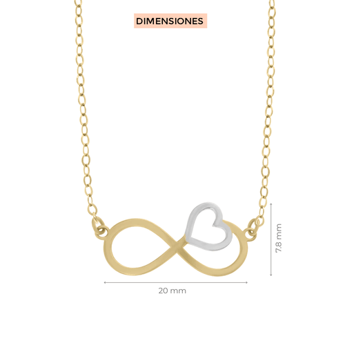 Dije con cadena Infinito Corazón Klamore