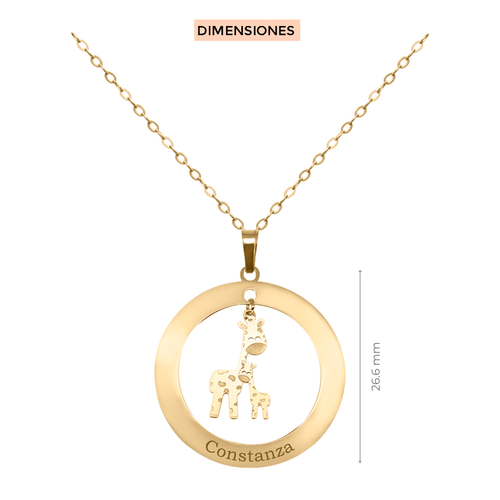 Dije con cadena jirafas Klamore