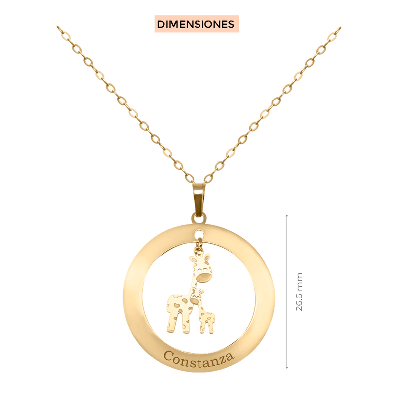Dije con cadena jirafas Klamore