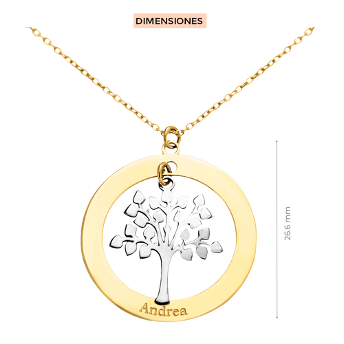 Dije con cadena Árbol Klamore