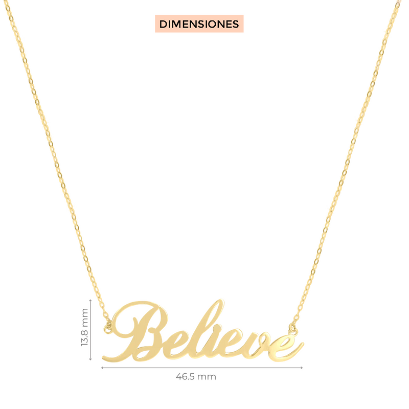 Dije con cadena Believe Klamore