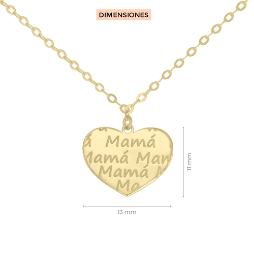 Dije con cadena grabado mamá Klamore
