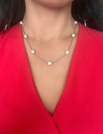 Collar de plata con perlas naturales