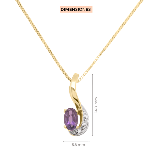 Dije con cadena Loris Semipreciosa Klamore