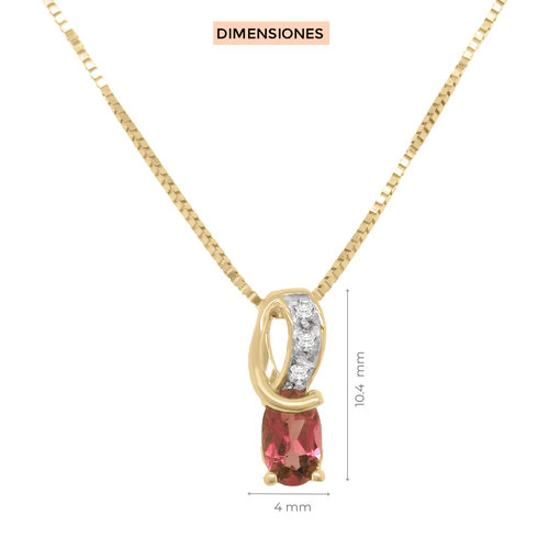 Dije con cadena Charisse Semipreciosa Klamore