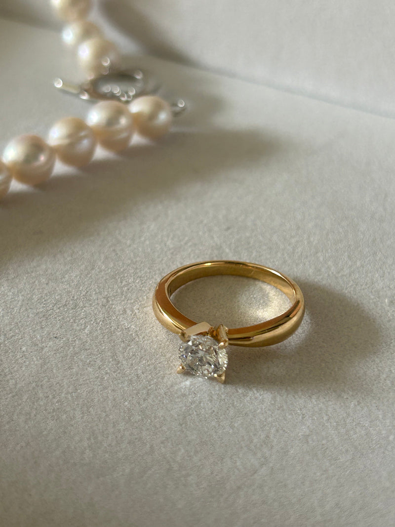 Anillo de compromiso Miloro 50 pts. Diamante natural.