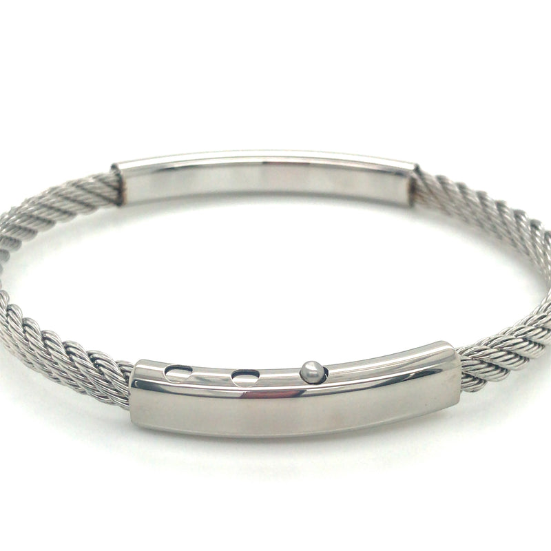 Steel bracelet with 18K detail