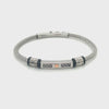 Steel bracelet with 18K detail