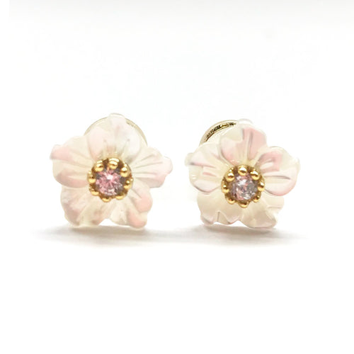 Aretes de plata .925 con madre perla KLAMORE