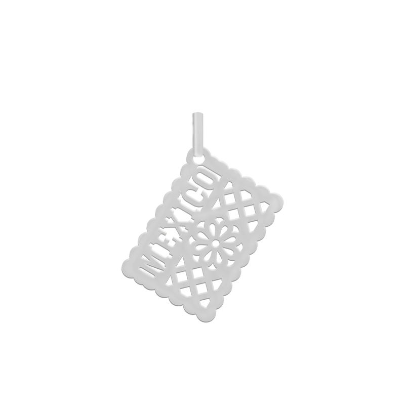 Silver Pendant .925 Papel Picado Mexico