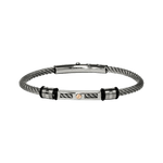 Steel bracelet with 18K detail