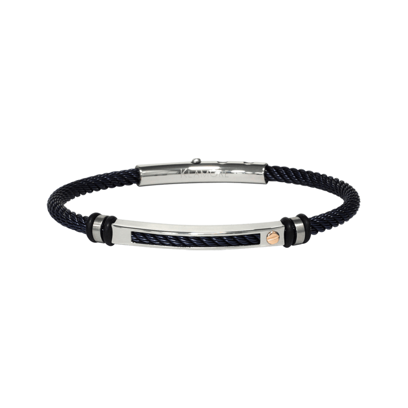 Steel bracelet with 18K detail