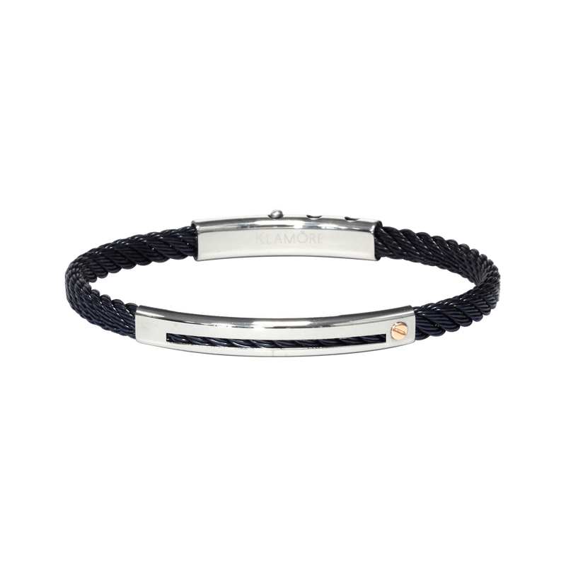 Steel bracelet with 18K detail