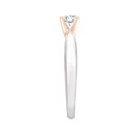 Anillo Miloro corte princess 40 ptos, oro combinado