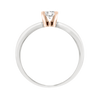 Anillo Miloro corte princess 40 ptos, oro combinado