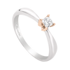 Anillo Miloro corte princess 40 ptos, oro combinado