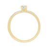 Anillo Miloro con laterales. Diamantes naturales 25 pts.
