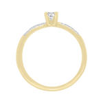 Anillo Miloro con laterales. Diamantes naturales 25 pts.
