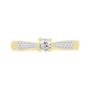 Anillo Miloro con laterales. Diamantes naturales 25 pts.