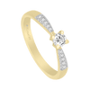 Anillo Miloro con laterales. Diamantes naturales 25 pts.