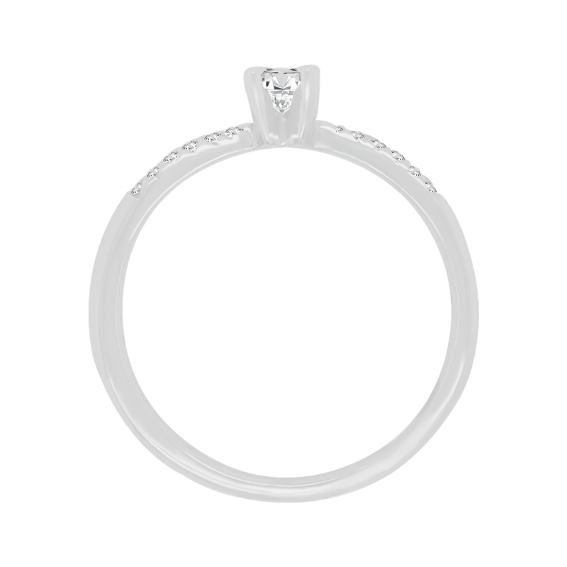 Anillo Miloro con laterales. Diamantes naturales 25 pts.